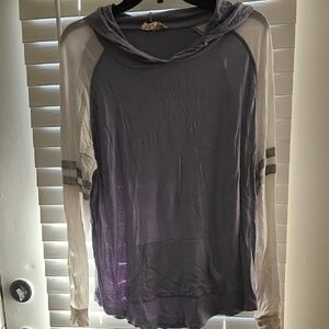 Pink Republic Purple and White Long Sleeve Tee